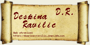 Despina Ravilić vizit kartica